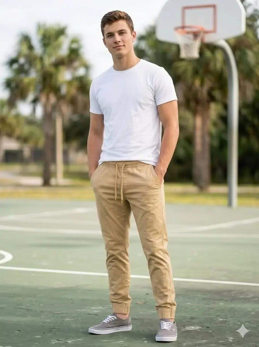 Hollister Skinny Jogger Pants Men’s Small Tan Advanced Stretch